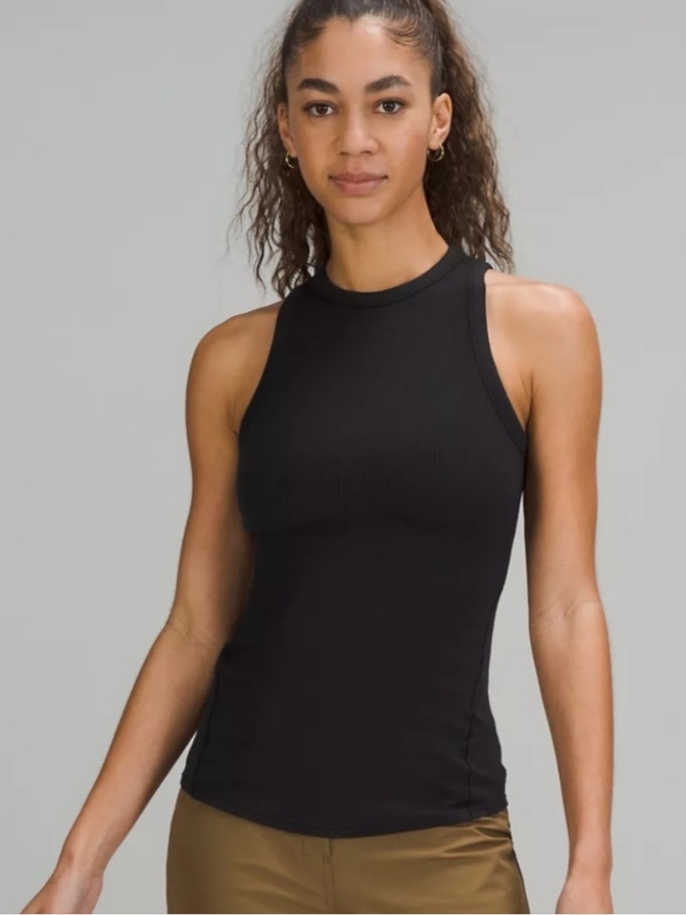 Lululemon Hold Tight Ribbed tank black size 10